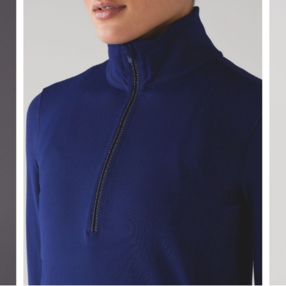 Lululemon Outrun 1/2 Half Zip Pullover Hero Blue - Picture 3 of 8